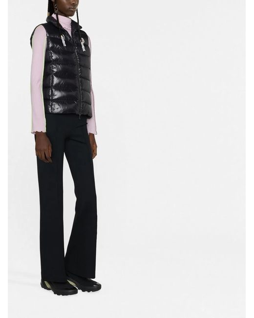 Moncler Black Stand-Up Collar Logo Patch Gilet