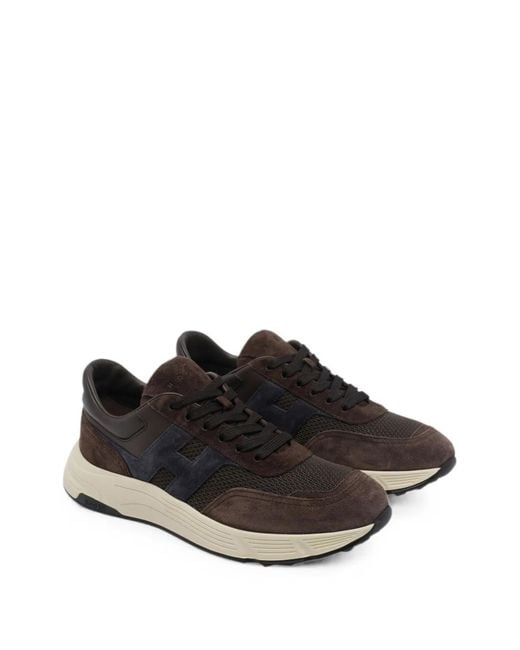 Hogan Black Hyperlight Leather Sneakers for men