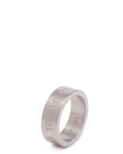 Maison Margiela Metallic 'Number Reference' Ring for men