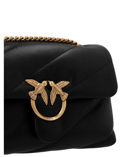Pinko Black 'Classic Love Puff' Crossbody Bag