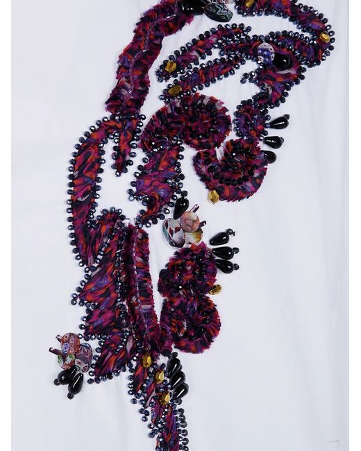 Dries Van Noten Blue "Casia" Embroidered Shirt