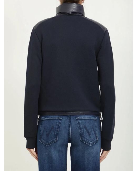 Moncler Blue Zip-Up Cardigan