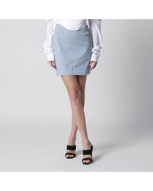Vivienne Westwood Blue Light Striped Mini Skirt