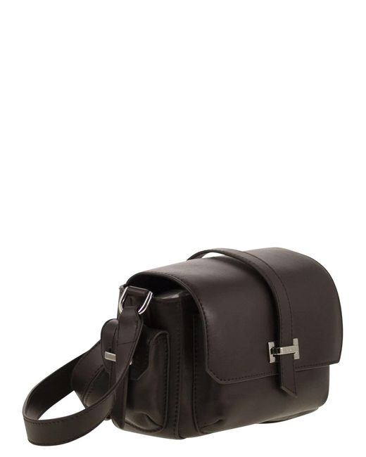 Hogan Black Small Leather Flap Bag