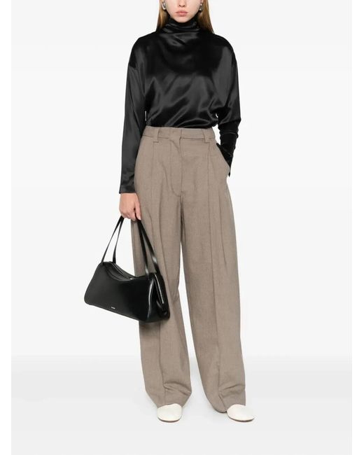 Phoebe Philo Black Liquid Knot Collar Top