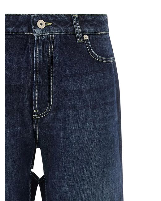 Jean Paul Gaultier Blue 'The Cut-Out' Jeans