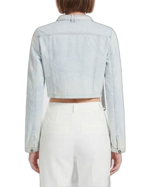 DIESEL Blue Zip Denim Jacket