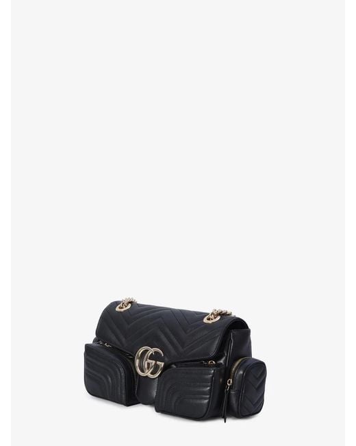 Gucci White Gg Marmont Leather Crossbody Bag