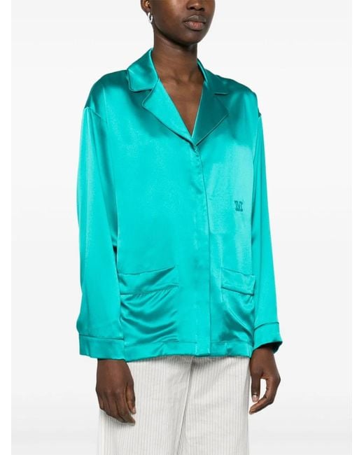 Max Mara Blue Silk Tunic