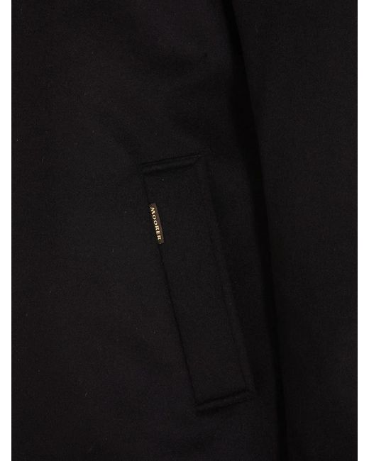 Moorer Black Tech Fabric Padded Coat for men