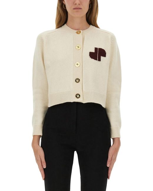 Patou Natural Cardigan With Logo