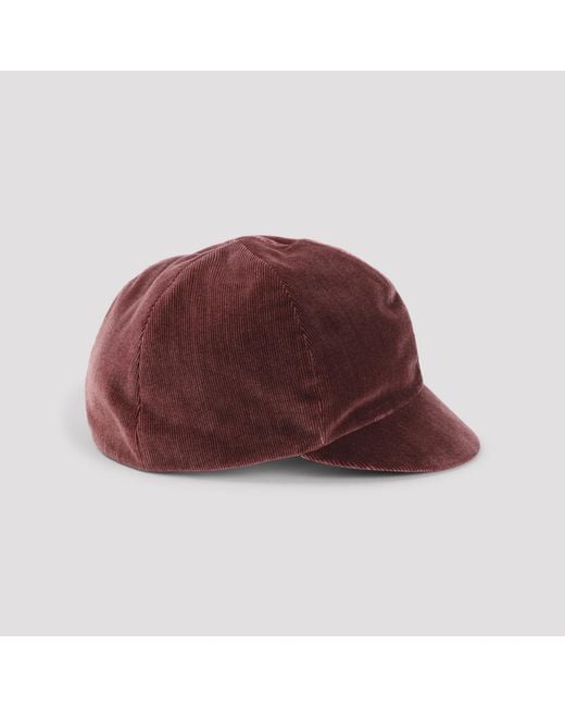 Maison Michel Red Burgundy Emy Vizor Hat