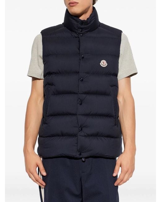 Moncler Blue Tibb Quilted Gilet for men