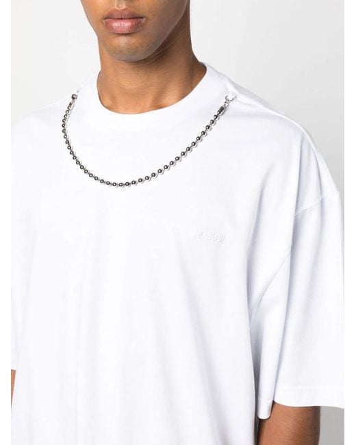 Ambush White Chain Cotton T-Shirt for men