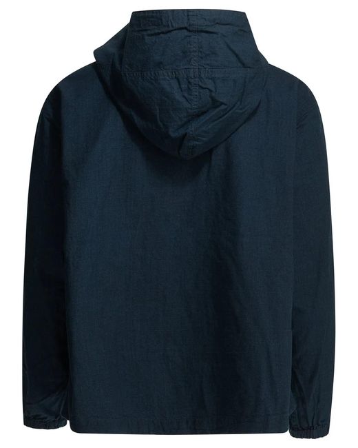 Beams Plus Blue Mil Smock Ripstop Cotton Lightweight Jacket for men