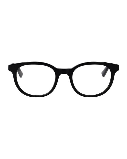 McQueen Black Transparent Acetate Glasses for men