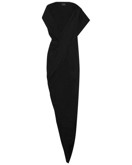 Balenciaga Black Draped Dress
