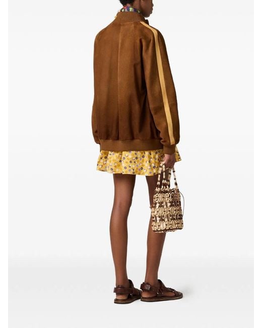 Miu Miu Brown Waxed Suede Jacket