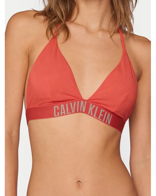 Calvin Klein Red Halter Triangle