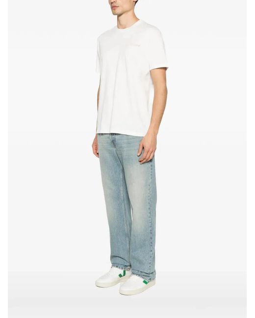 Paul & Shark White Paul & Shark Logo T-Shirt for men