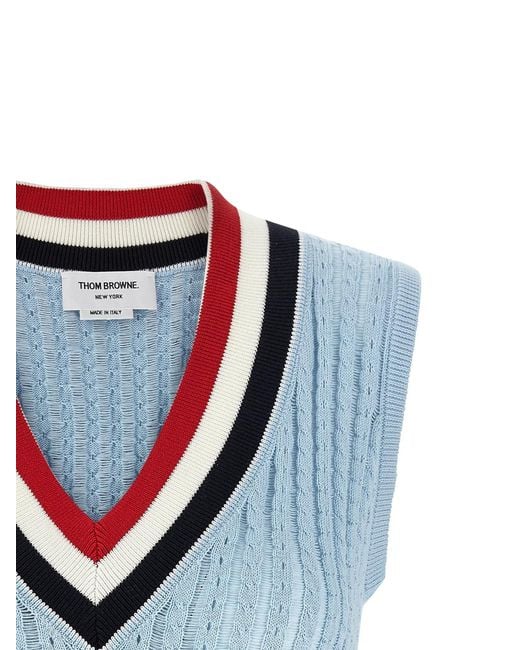 Thom Browne Gray 'Rwb' Vest