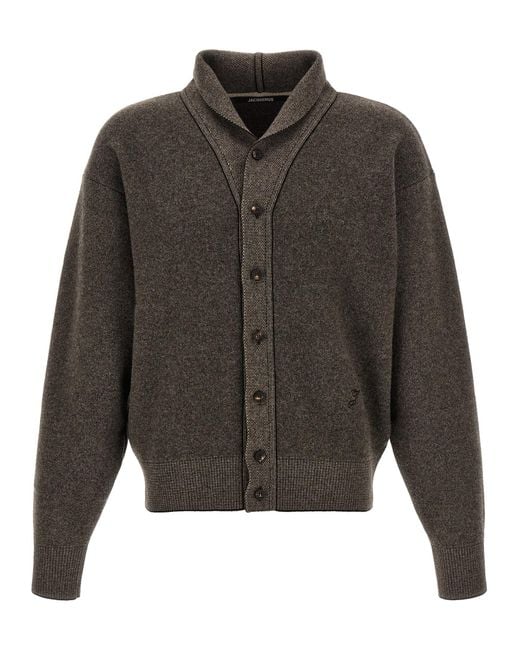 Jacquemus Gray 'Le Cardigan Pelota' Cardigan for men