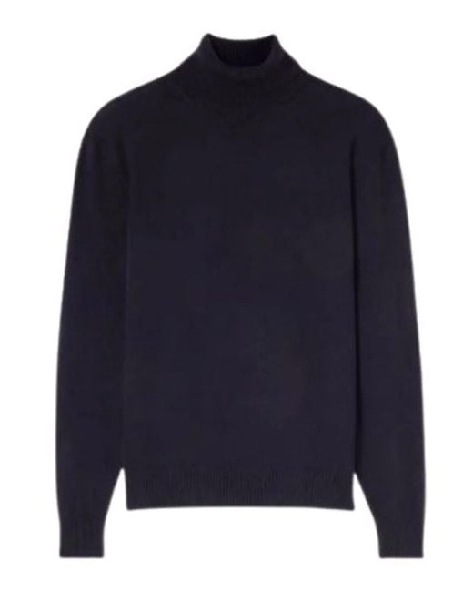 Lardini Blue Virgin Wool Sweater for men