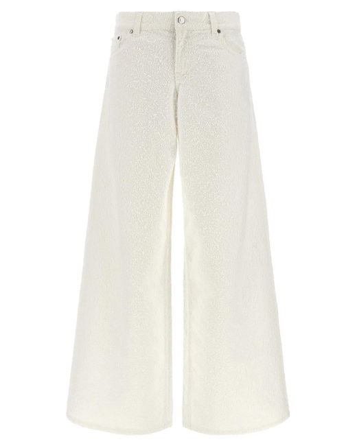Stella McCartney White Jeans Boucle