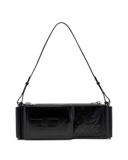 DIESEL Black Polyurethane Shoulder Bag