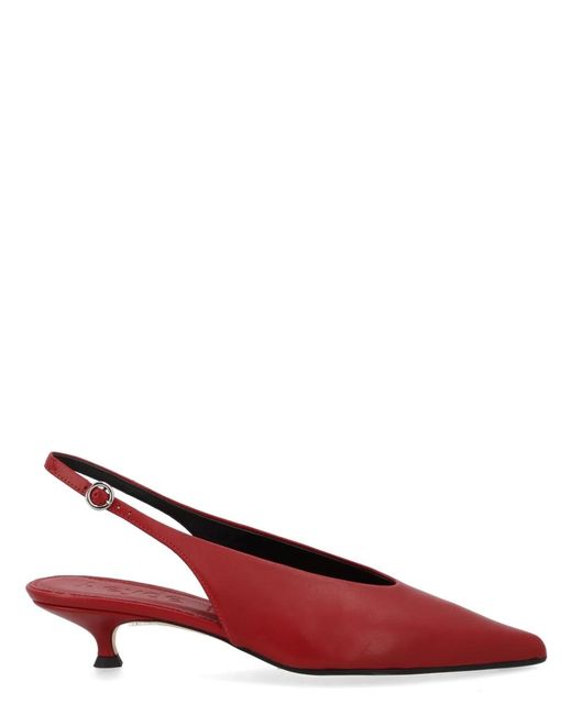 Aeyde Red Kitten Shoes