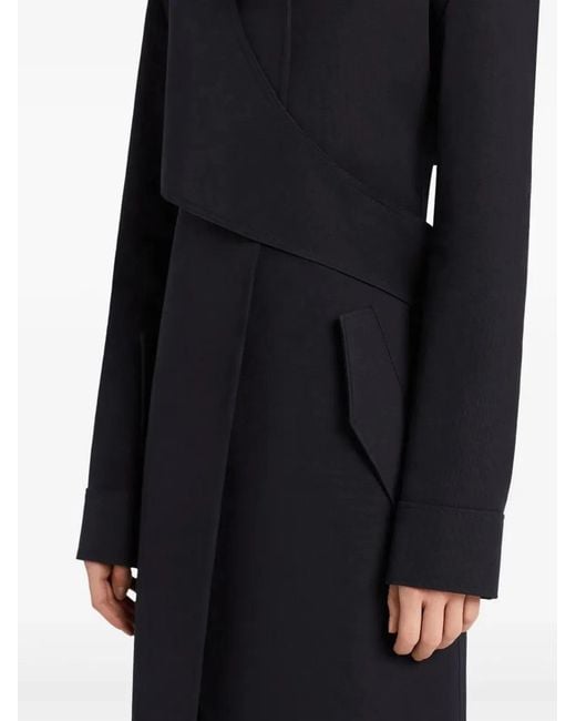 Courreges Black Courregès Twist Cotton Trench Coat