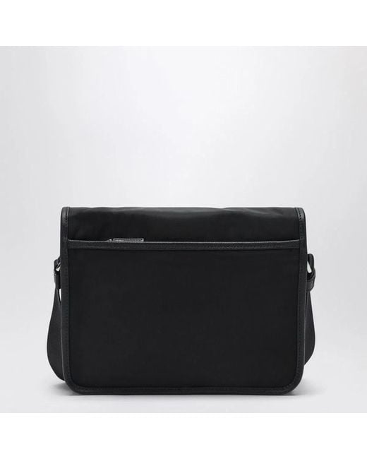 Prada Black Re-Nylon And Saffiano Leather Shoulder Bag for men