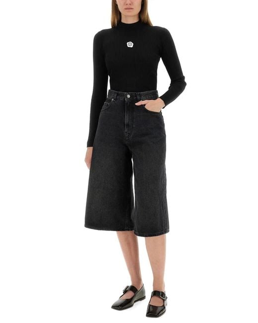 KENZO Black Viscose Polyester Tops