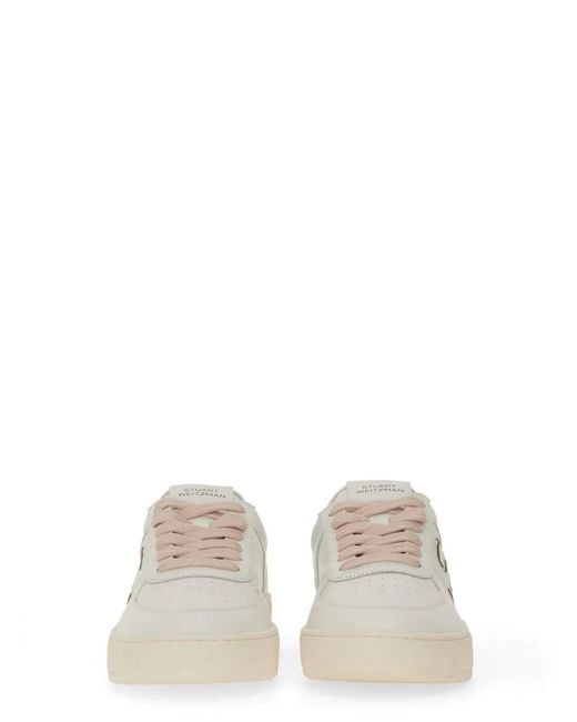 Stuart Weitzman White Sneaker With Logo