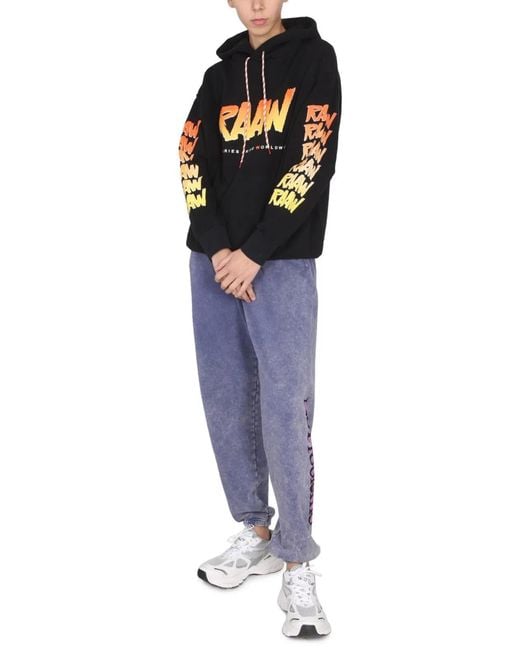 Aries Black Sweatshirt With Logo Print