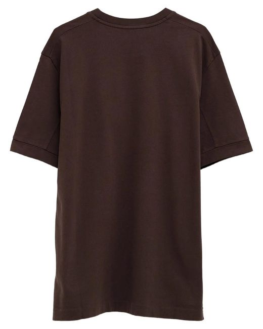 Jacquemus Brown T-Shirt A Maniche Corte Corso for men