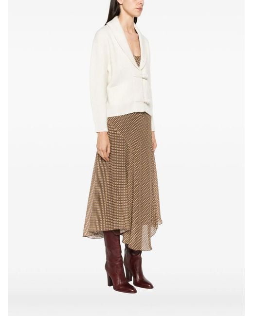 Forte_forte White Cashmere Blend Cardigan