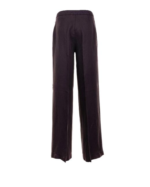 Via Masini 80 Blue High-Waisted Trousers