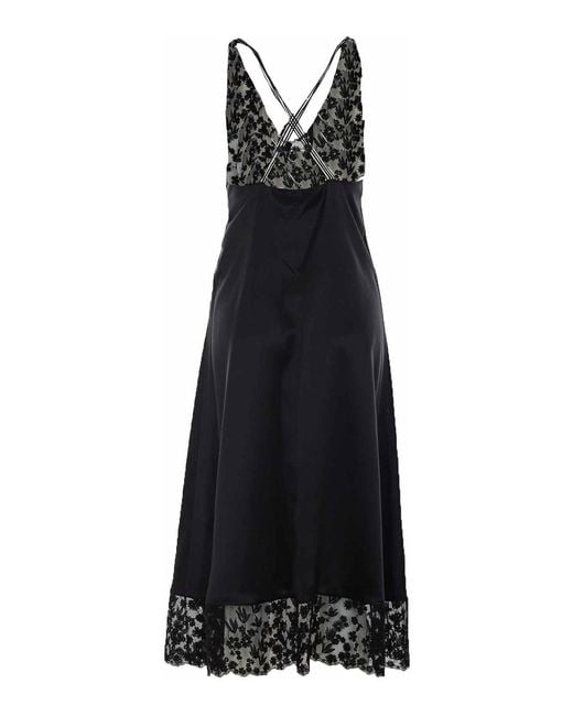 Fendi Black Silk And Lace Dress