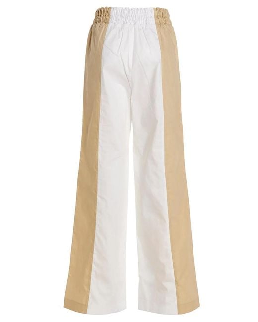 Fabiana Filippi White Loose Leg Two-Color Pants