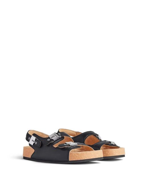 Balenciaga White Calf Leather Sandals