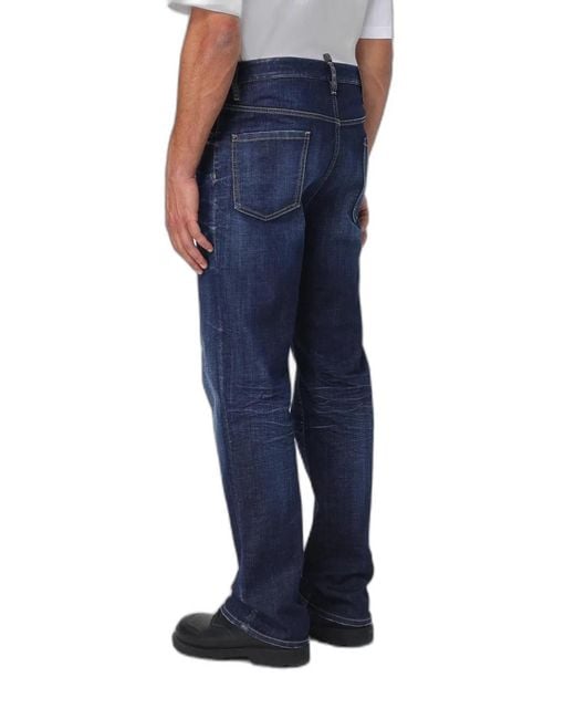 DSquared² Blue Pants 5 Pockets for men