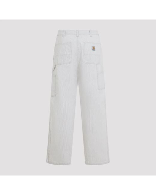 Carhartt Gray Mercer Stripe Graphite Wax Cotton Mercer Single Knee Pants for men