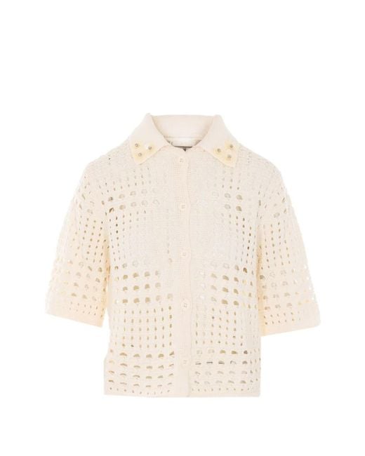 Liu Jo White Wool Viscose Blend Sweater