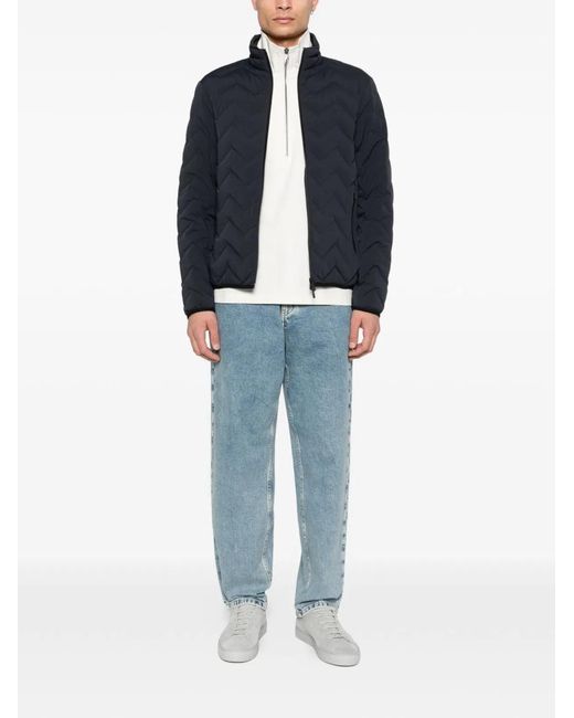 Emporio Armani White Half-Zip Pullover for men