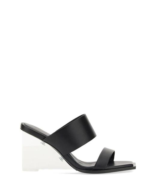McQueen White Leather Sandal