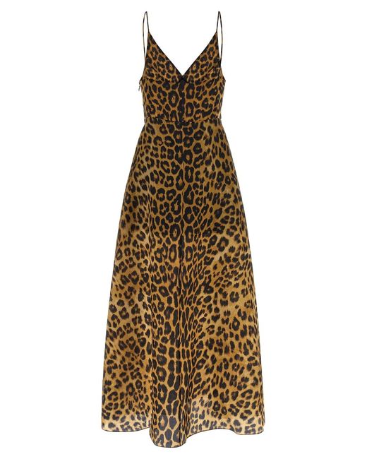 Alberta Ferretti Natural Organza Dress