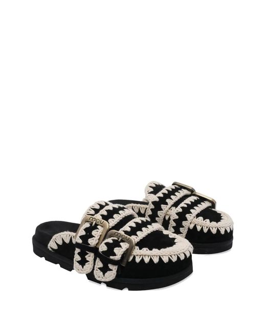 Mou Black Bio Low Slippers