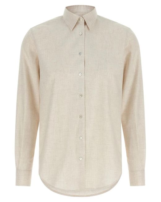 Xacus White 'Marta' Flannel Shirt