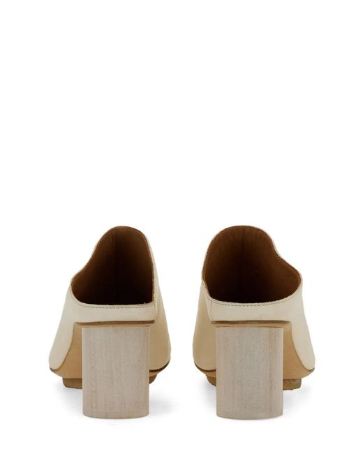 Uma Wang White Leather Mule